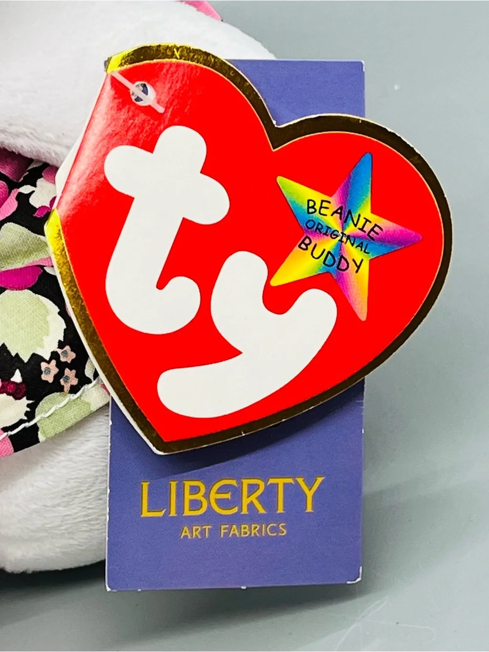 Ty Beanie Buddies Sanrio Hello Kitty Liberty Collab Plush Apple Fabric 9.5”